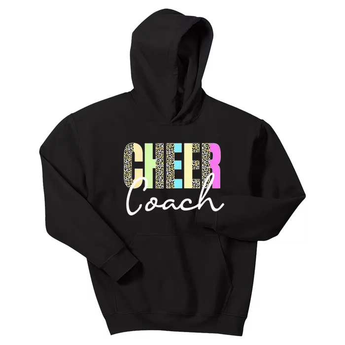 Cheer Coach Leopard Cheerleading Cute Cheer Coach Kids Hoodie