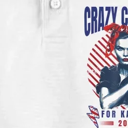 Crazy Cat Lady For Kamala 2024 Dry Zone Grid Performance Polo