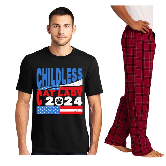 Childless Cat Lady Usa Voting Election 2024 Pajama Set