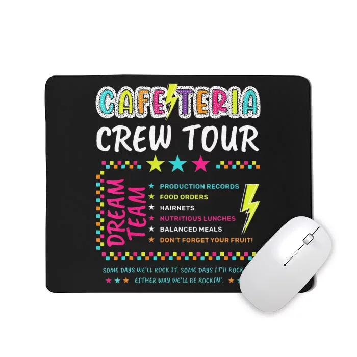 Cafeteria Crew Lunch Lady Dream Team Back To School Mousepad