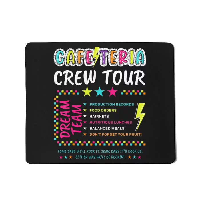 Cafeteria Crew Lunch Lady Dream Team Back To School Mousepad