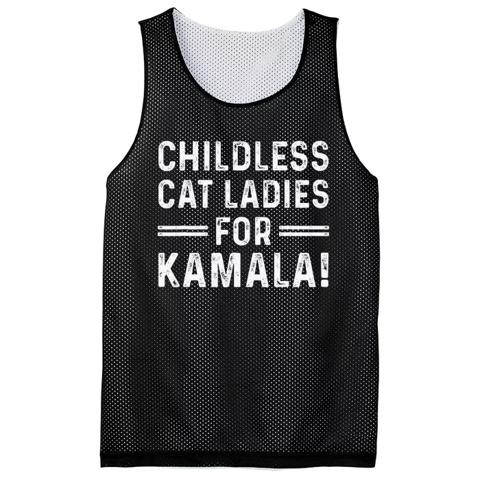 Childless Cat Ladies For Kamala 2024 Mesh Reversible Basketball Jersey Tank