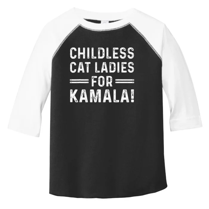 Childless Cat Ladies For Kamala 2024 Toddler Fine Jersey T-Shirt