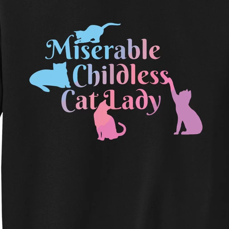 Childless Cat Ladies Against Fascism Tall Sweatshirt