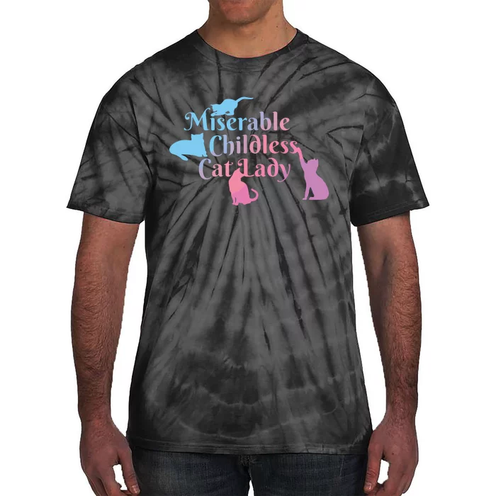 Childless Cat Ladies Against Fascism Tie-Dye T-Shirt