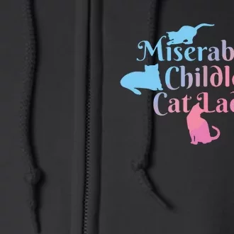 Childless Cat Ladies Against Fascism Full Zip Hoodie