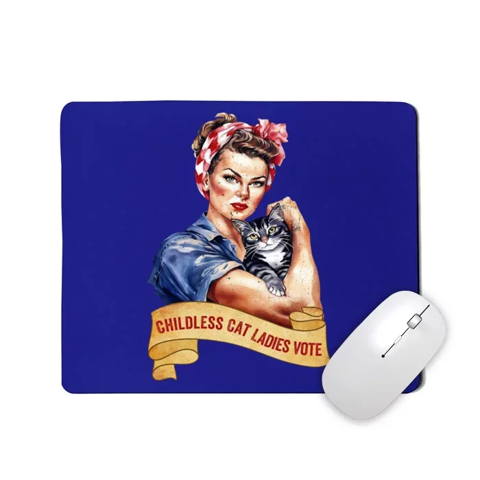 Childless Cat Ladies Vote Kamala Harris 2024 Election Mousepad