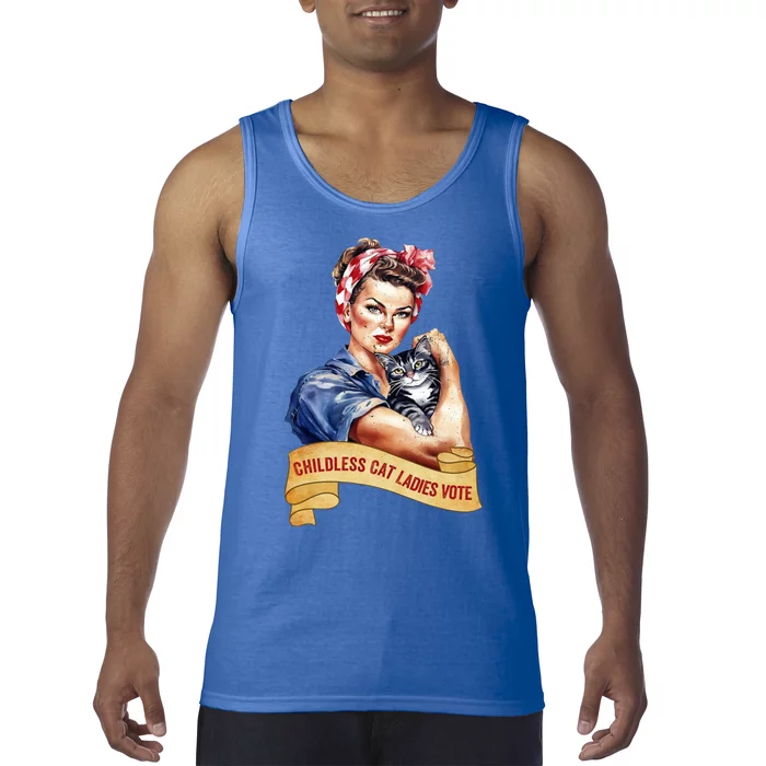 Childless Cat Ladies Vote Kamala Harris 2024 Election Tank Top