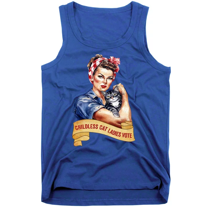 Childless Cat Ladies Vote Kamala Harris 2024 Election Tank Top