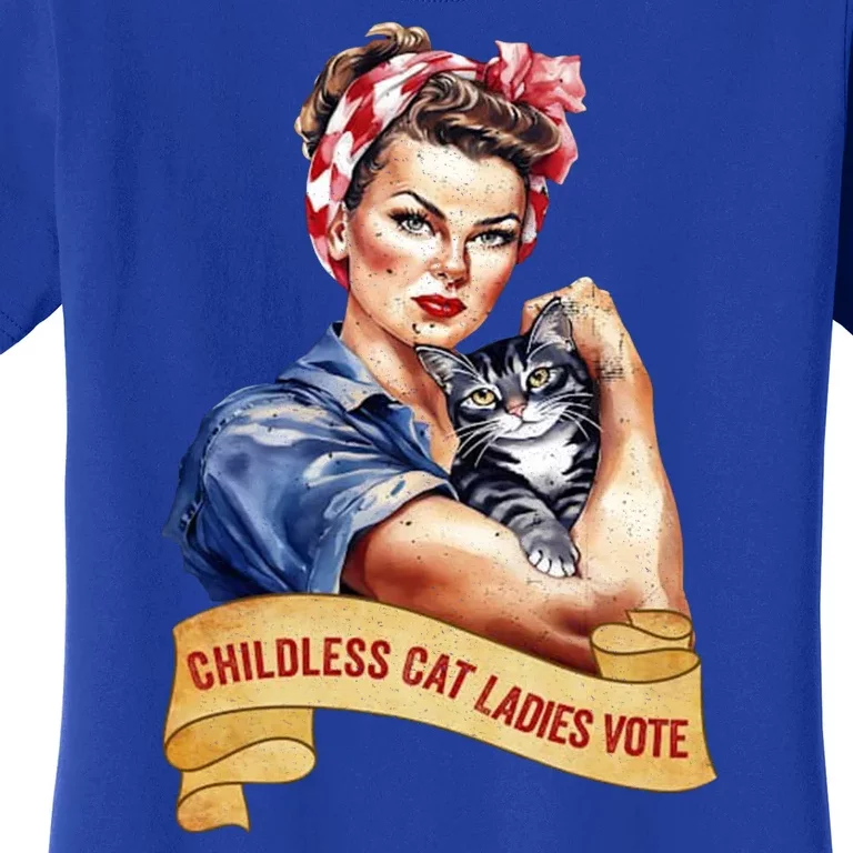 Childless Cat Ladies Vote Kamala Harris 2024 Election Women's T-Shirt