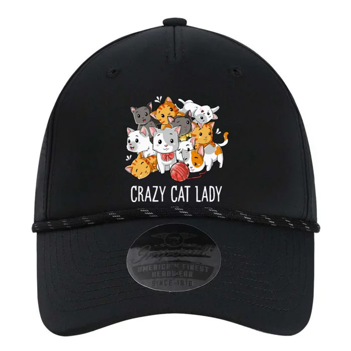 Crazy Cat Lady Funny Kitty Kitten Animal Lover Performance The Dyno Cap