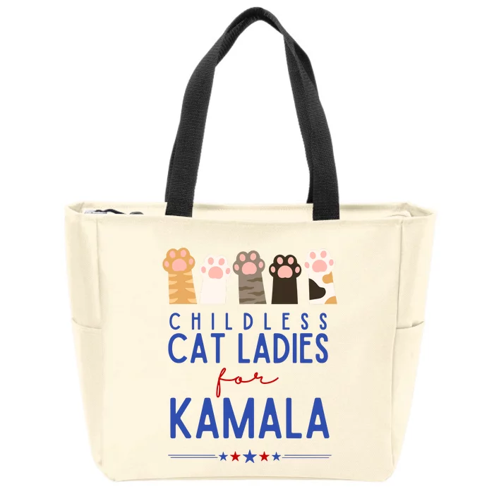 Childless Cat Ladies For Kamala Zip Tote Bag