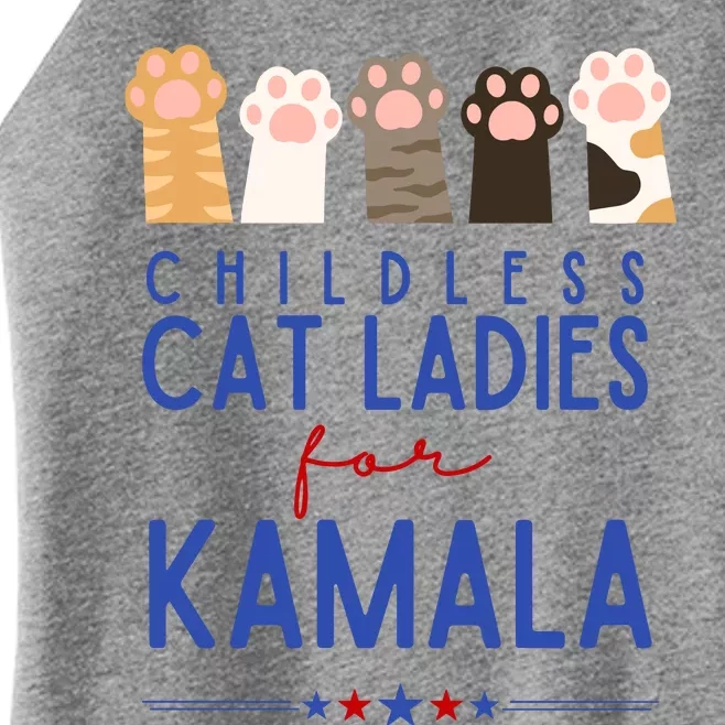 Childless Cat Ladies For Kamala Women’s Perfect Tri Rocker Tank