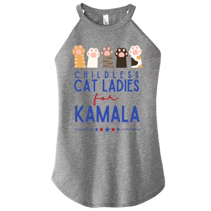 Childless Cat Ladies For Kamala Women’s Perfect Tri Rocker Tank