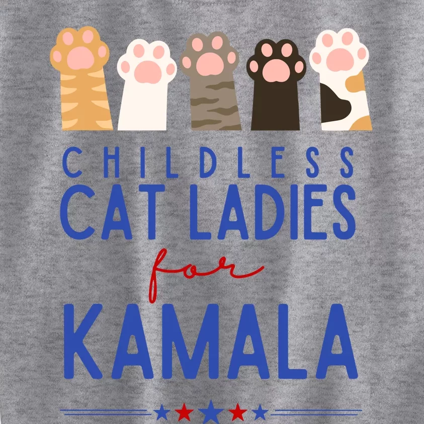 Childless Cat Ladies For Kamala Kids Sweatshirt