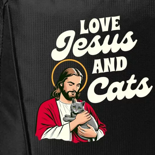 Christian Cat Lover Cat Mom Fur Mama Love Jesus & Cats City Backpack