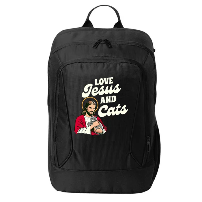 Christian Cat Lover Cat Mom Fur Mama Love Jesus & Cats City Backpack