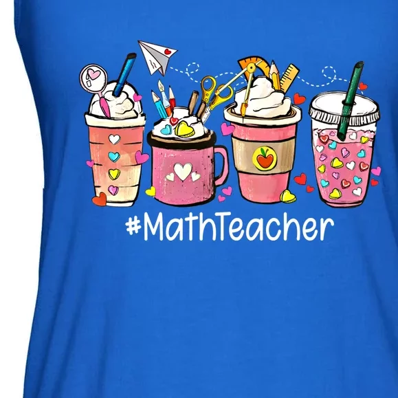 Cute Coffee Latte Math Teacher ValentineS Day Gift Ladies Essential Flowy Tank