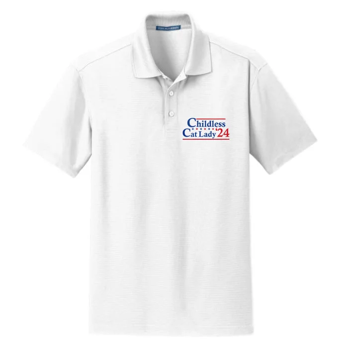 Childless Cat Lady Kamala Dry Zone Grid Performance Polo