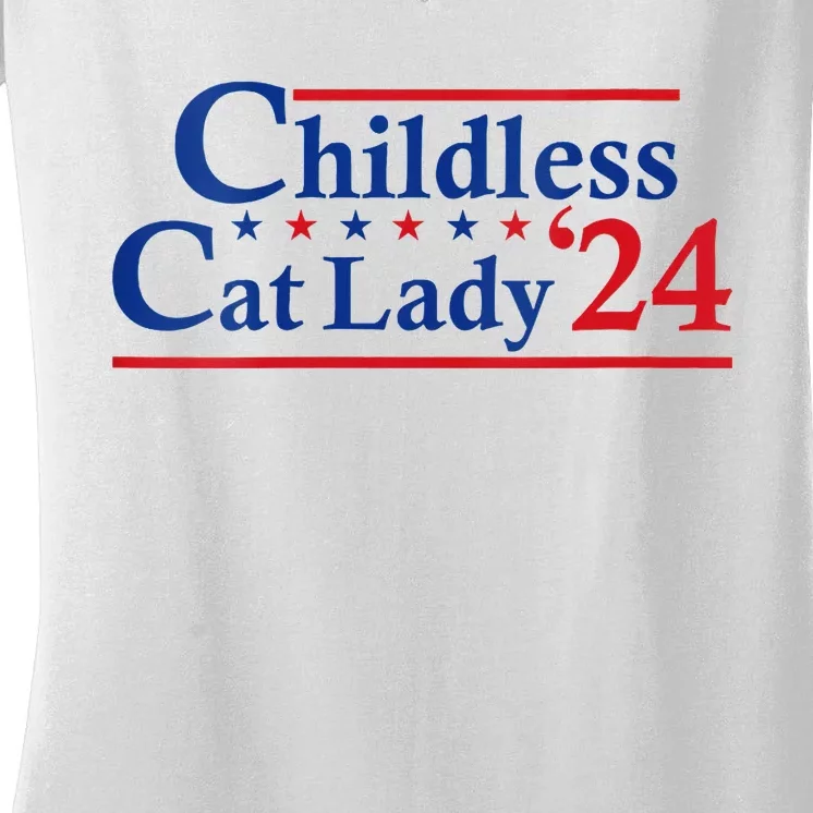 Childless Cat Lady Kamala Women's V-Neck T-Shirt