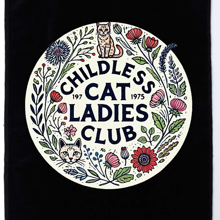 Childless Cat Ladies Club Illustration Cat Person Artwork Platinum Collection Golf Towel