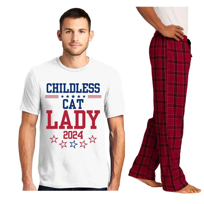 Childless Cat Lady 2024 Funny Political Elections Democrat Pajama Set