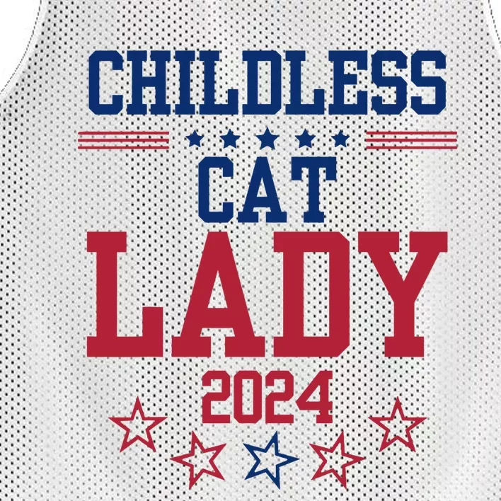 Childless Cat Lady 2024 Funny Political Elections Democrat Mesh Reversible Basketball Jersey Tank