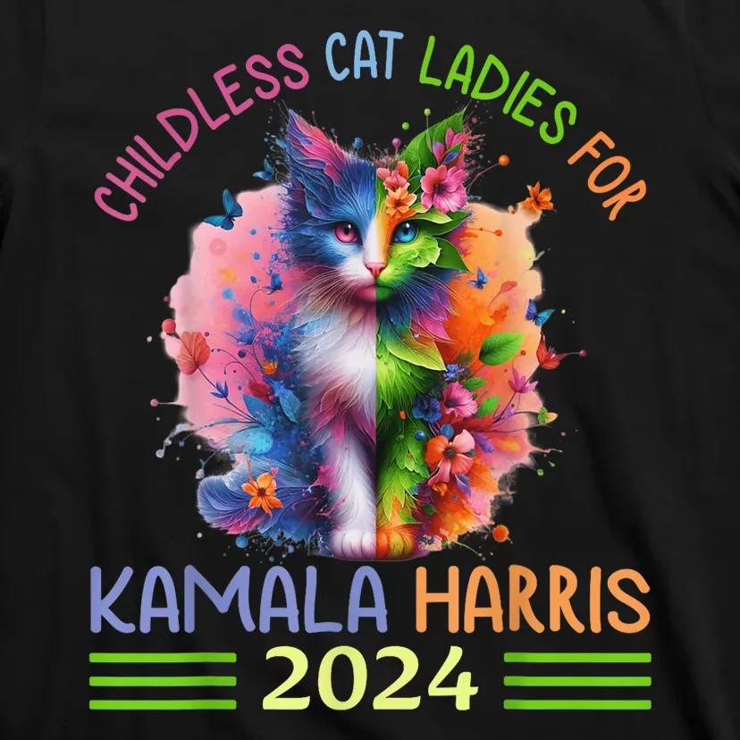 Childless Cat Ladies For Kamala Harris T-Shirt