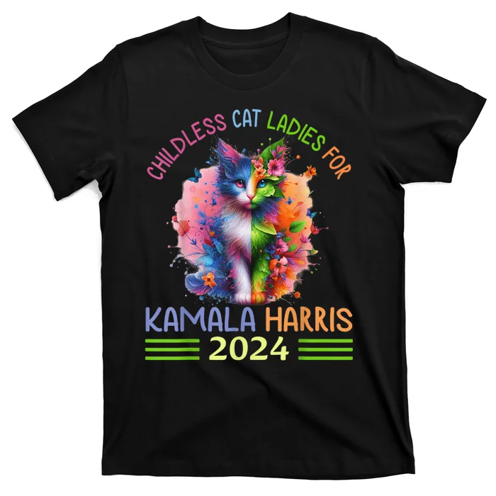 Childless Cat Ladies For Kamala Harris T-Shirt