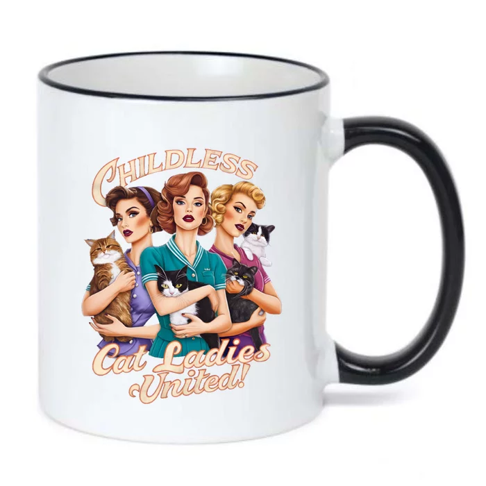 Childless Cat Ladies United 2024 Black Color Changing Mug