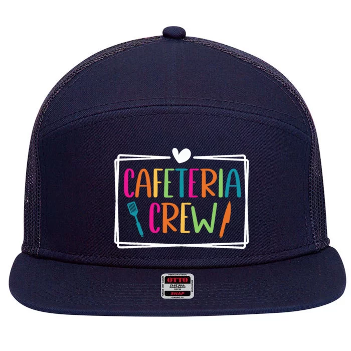 Cafeteria Crew Lunch Ladies Back To School Lunch Lady Squad 7 Panel Mesh Trucker Snapback Hat