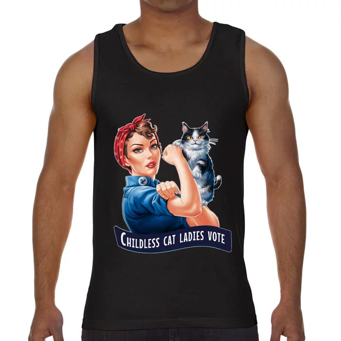 Childless Cat Ladies Vote Rosie The Riveter Comfort Colors® Tank Top