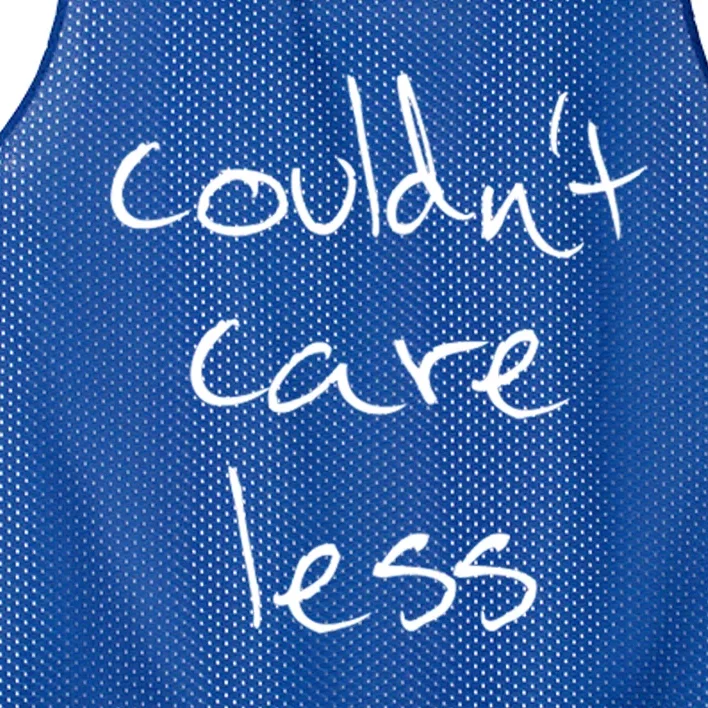 Couldnt Care Less Funny Sarcastic Bitchy Word Gift Mesh Reversible Basketball Jersey Tank