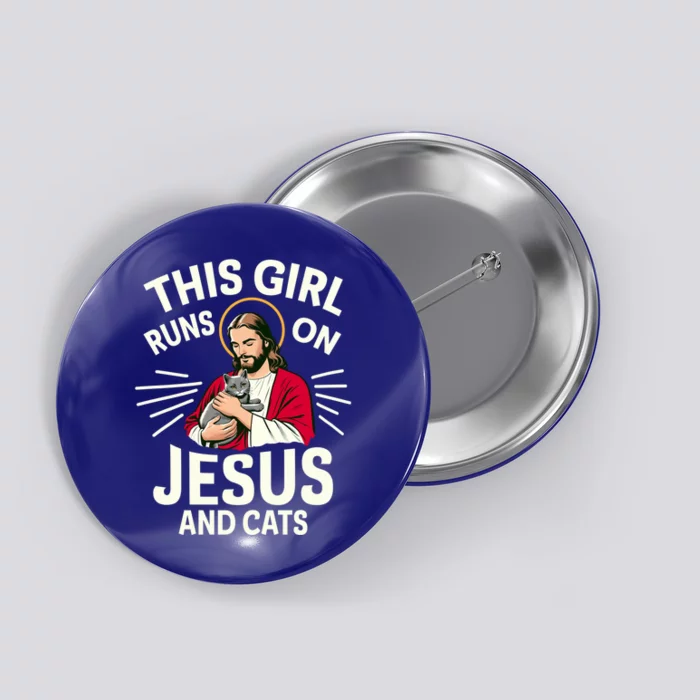 Christian Cat Lover Cat Mom Button