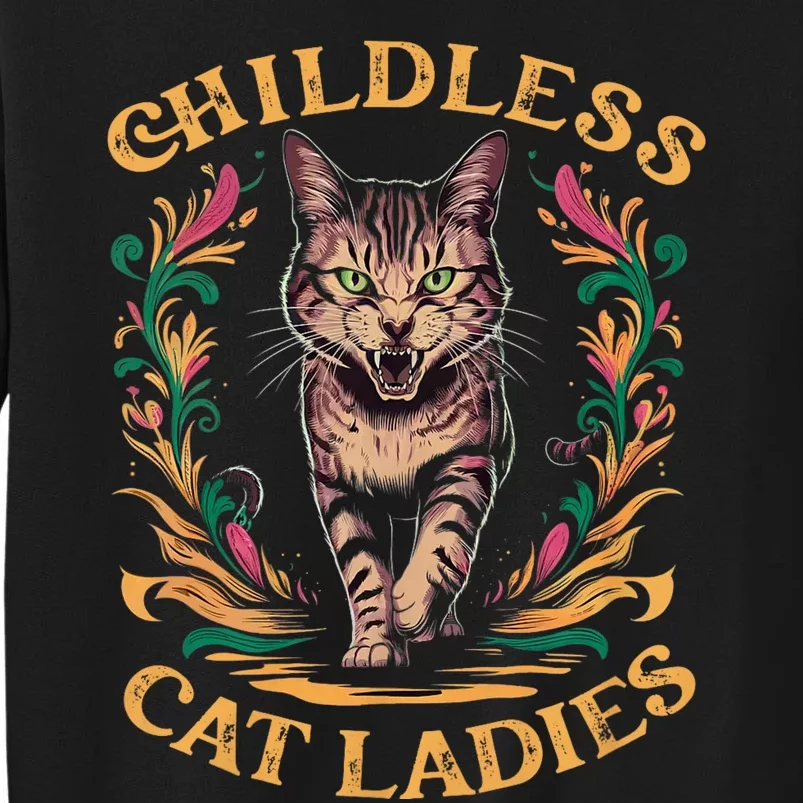 Childless Cat Ladies Feminist Childless Cat Ladies 2024 Sweatshirt