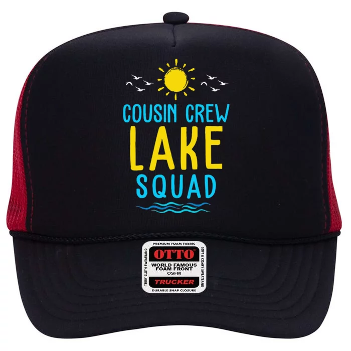 Cousin Crew Lake Squad Summer Vacation Family Matching High Crown Mesh Trucker Hat