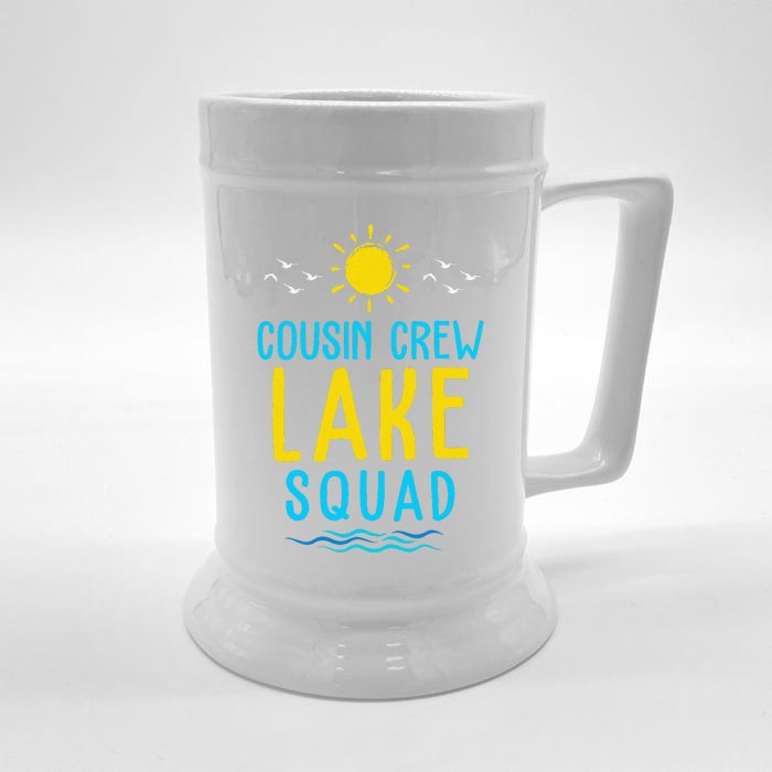 Cousin Crew Lake Squad Summer Vacation Family Matching Front & Back Beer Stein