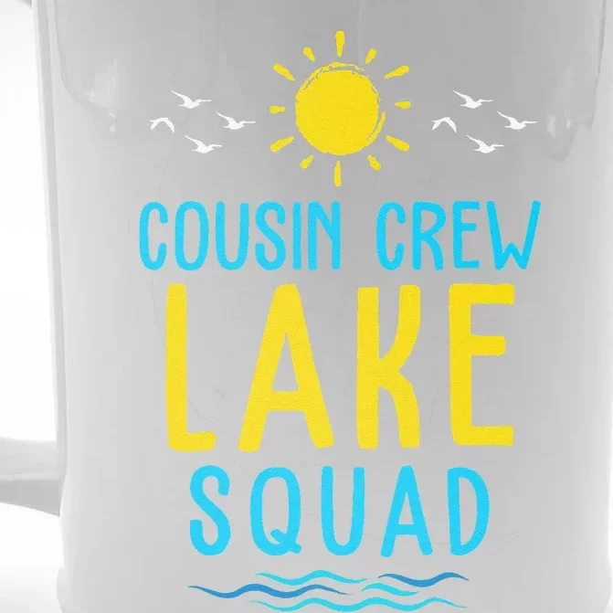 Cousin Crew Lake Squad Summer Vacation Family Matching Front & Back Beer Stein