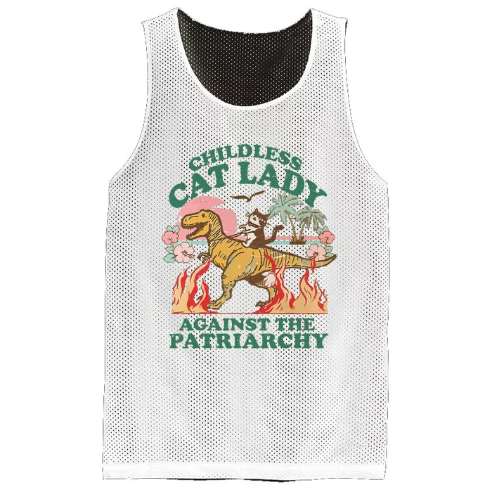 Childless Cat Lady Against The Patriarchy Kamala Harris 2024 Mesh Reversible Basketball Jersey Tank