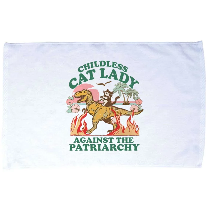 Childless Cat Lady Against The Patriarchy Kamala Harris 2024 Microfiber Hand Towel