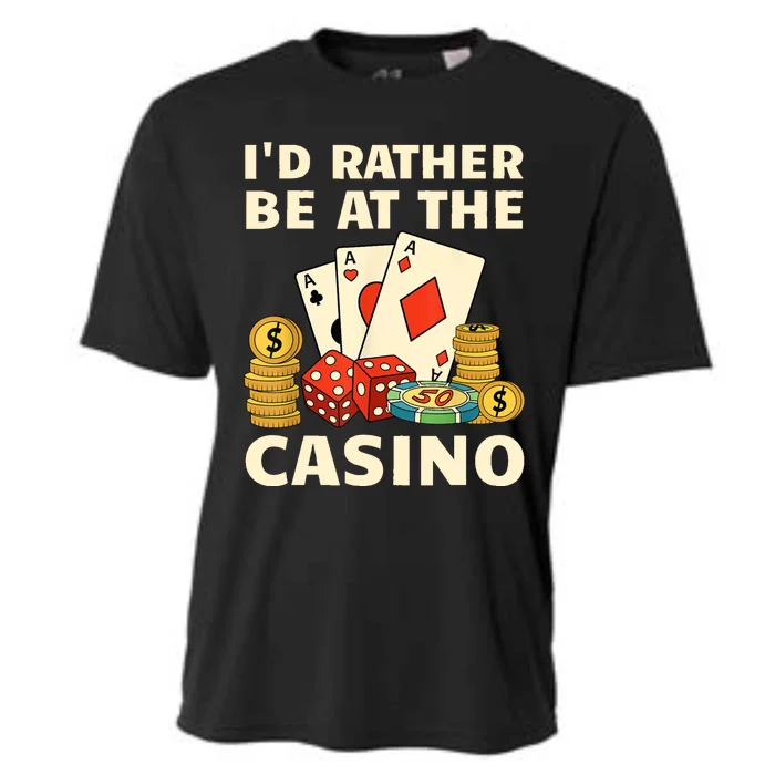 Cool Casino Lover Art For Women Casino Gambling Gambler Cooling Performance Crew T-Shirt