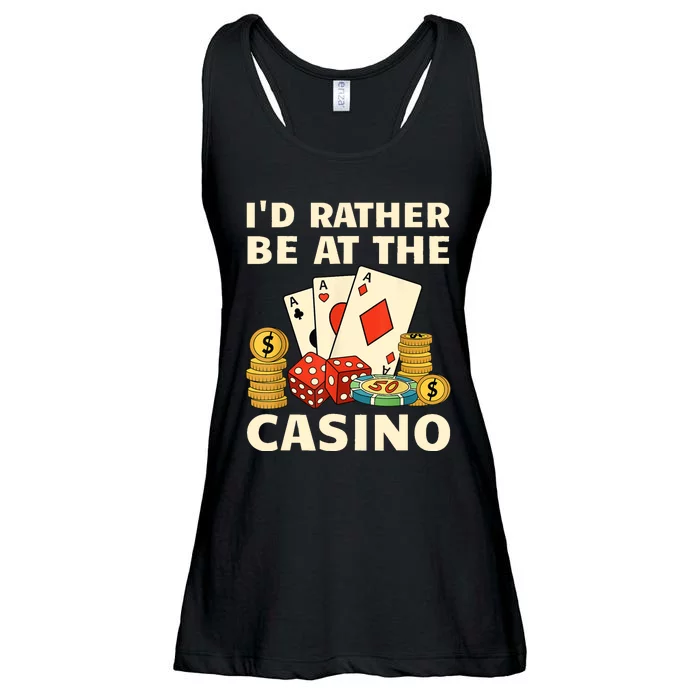 Cool Casino Lover Art For Women Casino Gambling Gambler Ladies Essential Flowy Tank