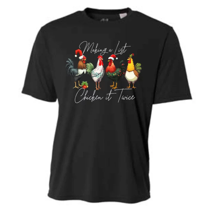 Christmas Chicken Lover Xmas Santa Hat Light Cooling Performance Crew T-Shirt