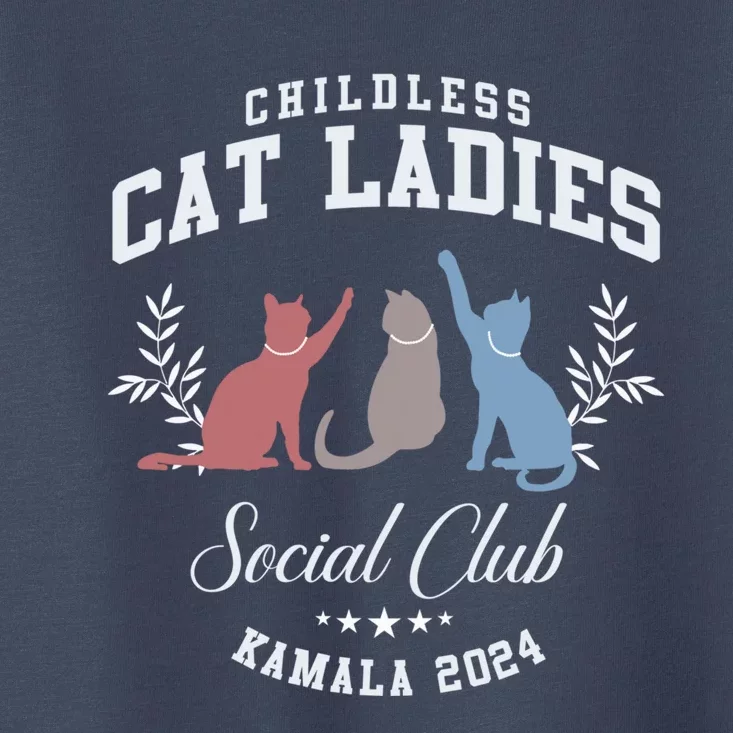 Childless Cat Ladies Social Club Voting Kamala Election 2024 Toddler T-Shirt