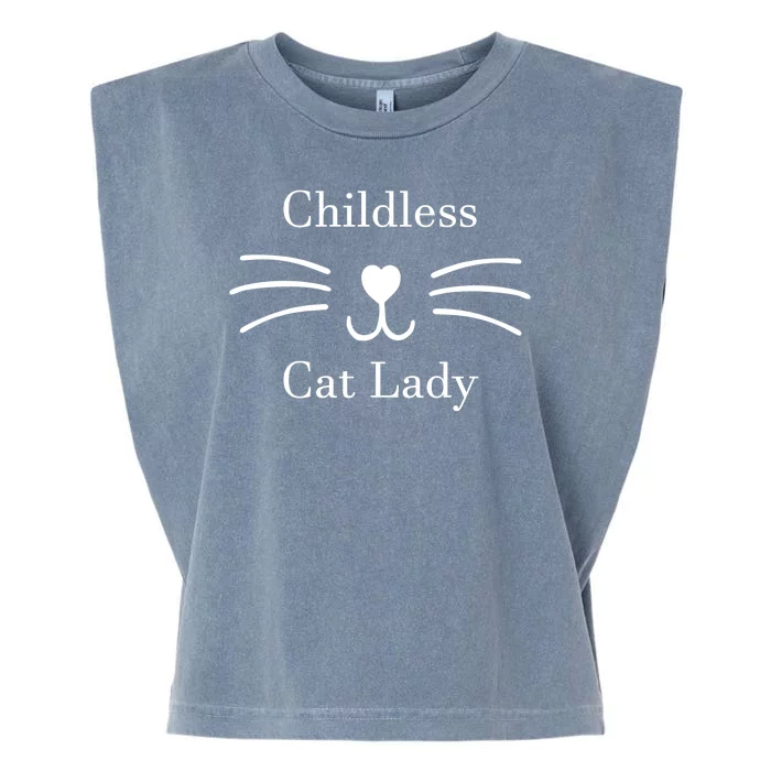 Childless Cat Lady Kamala Harris Garment-Dyed Women's Muscle Tee