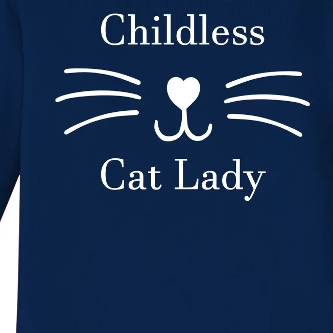 Childless Cat Lady Kamala Harris Baby Long Sleeve Bodysuit