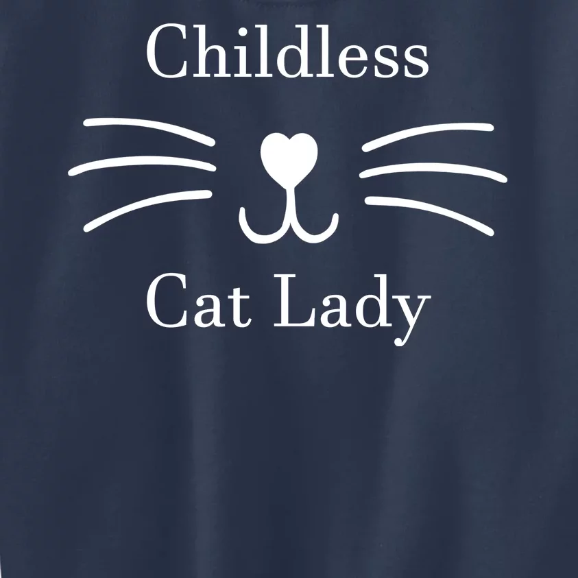 Childless Cat Lady Kamala Harris Kids Sweatshirt