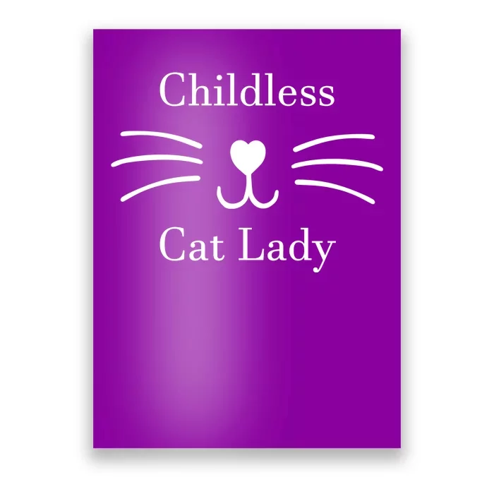 Childless Cat Lady Kamala Harris Poster