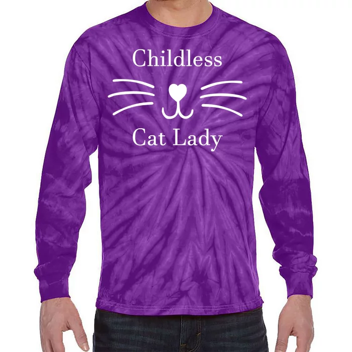 Childless Cat Lady Kamala Harris Tie-Dye Long Sleeve Shirt