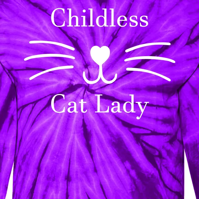 Childless Cat Lady Kamala Harris Tie-Dye Long Sleeve Shirt